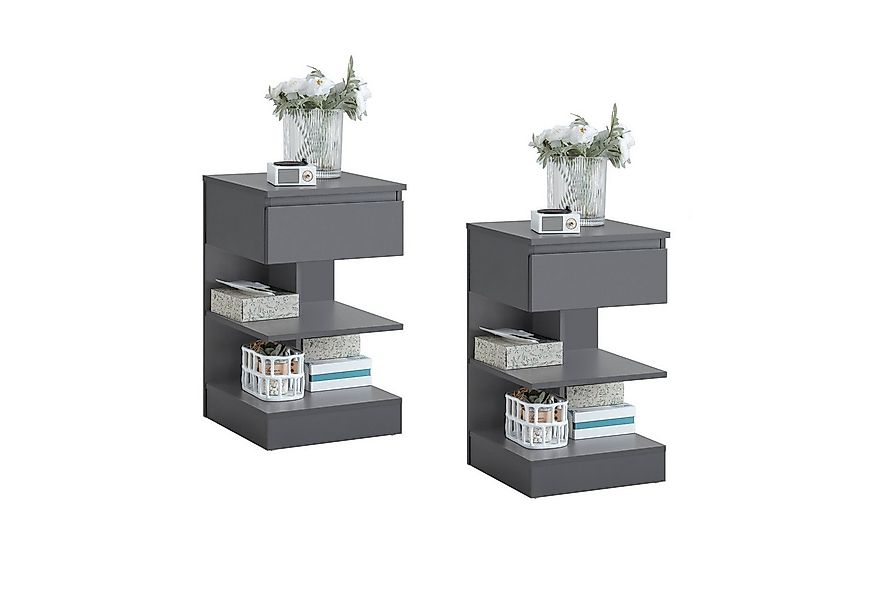 SoBuy Nachttisch FBT49, Nachttisch schmal, Nachtschrank Aufbewahrungsschran günstig online kaufen