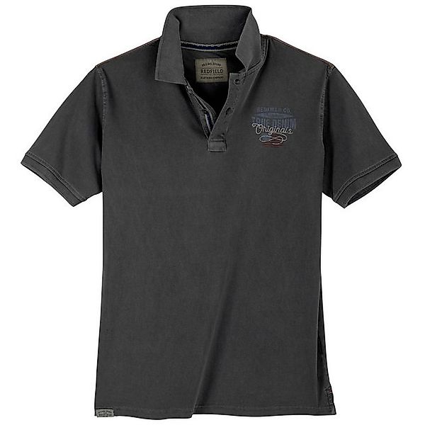 redfield Poloshirt Redfield Poloshirt XXL Vintage Brustprint schwarz günstig online kaufen