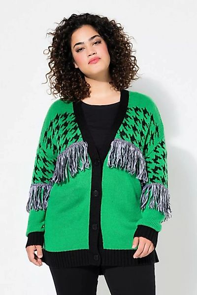 Angel of Style Strickjacke Strickjacke oversized Hahnentritt Fransen Langar günstig online kaufen