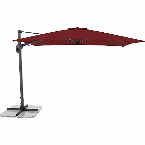 Doppler Ampelschirm 310 cmx 210 cm Bordeaux mit Kurbelmechanik günstig online kaufen