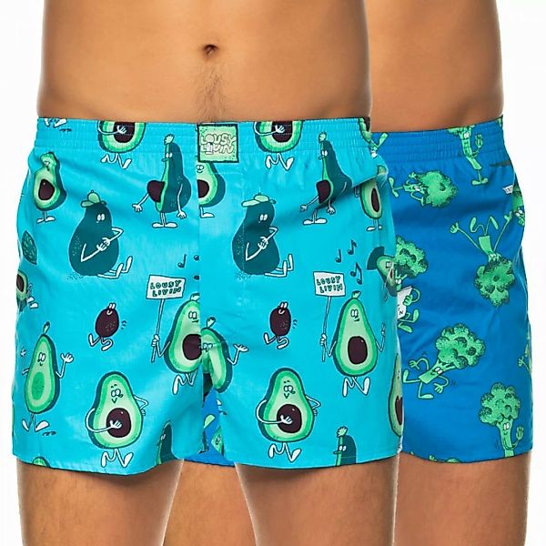 Lousy Livin Boxershorts "2 Pack Avocado & Broccoli", (2 St.), Locker geschn günstig online kaufen