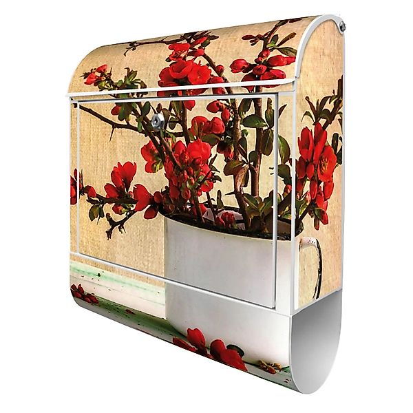 Banjado Design Briefkasten Weiß Pulverbeschichtet 39x47x14cm 2 Schlüssel Mi günstig online kaufen