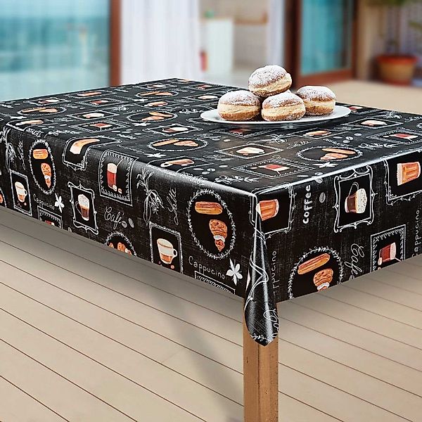 laro Tischdecke Wachstuch-Tischdecken Abwaschbar Kaffee Cappuccino günstig online kaufen