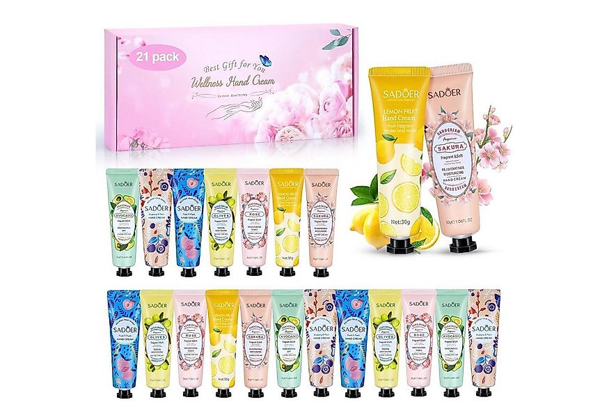 LuxusKollektion Badaccessoire-Set Handcreme 21er Geschenkset 7 Düfte Reiseg günstig online kaufen