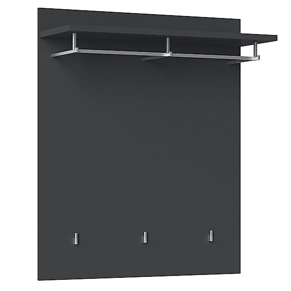 Lomadox Garderobenpaneel SUNBURY-129, Wandgarderobe anthrazit Kleiderstange günstig online kaufen