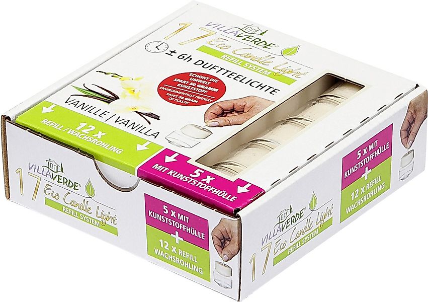 Villa Verde Teelicht Villa Verde Duftteelichter ECL (5x m.Hülle+ 12x günstig online kaufen