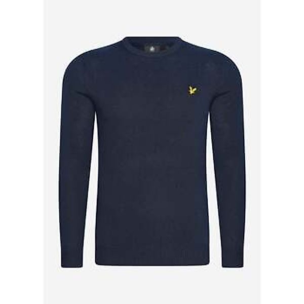 Lyle & Scott  Pullover Cotton merino crew neck jumper - dark navy günstig online kaufen