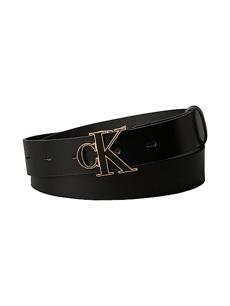 Calvin Klein Ledergürtel ROUND CK BUCKLE 30MM BELT INLAY Größenverstellbar günstig online kaufen