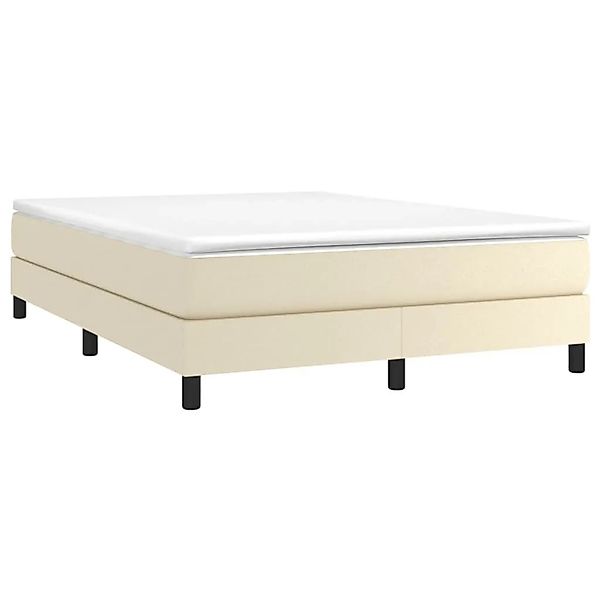vidaXL Boxspringbettgestell Creme 140x200 cm Kunstleder 3120702 günstig online kaufen