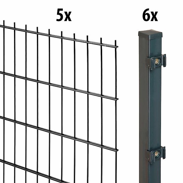 GARDEN 'N' MORE Doppelstabmattenzaun Standard, (11-St), günstig online kaufen