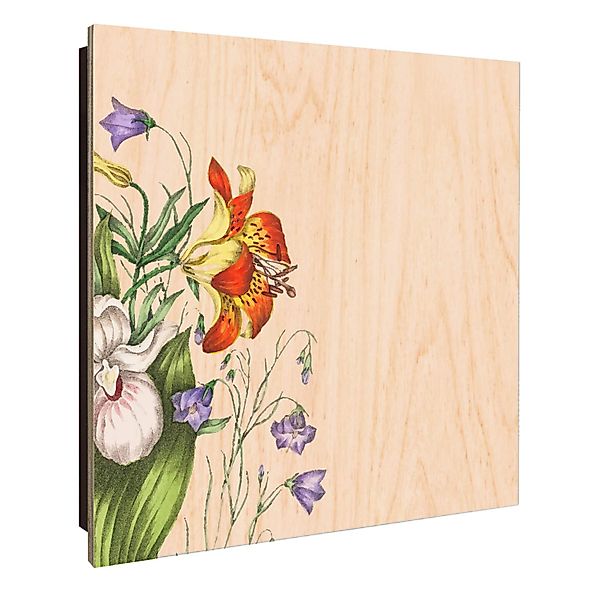 Banjado Schlüsselkasten Holz 30x30cm Schwarz Scharnier Rechts 50 Haken Desi günstig online kaufen