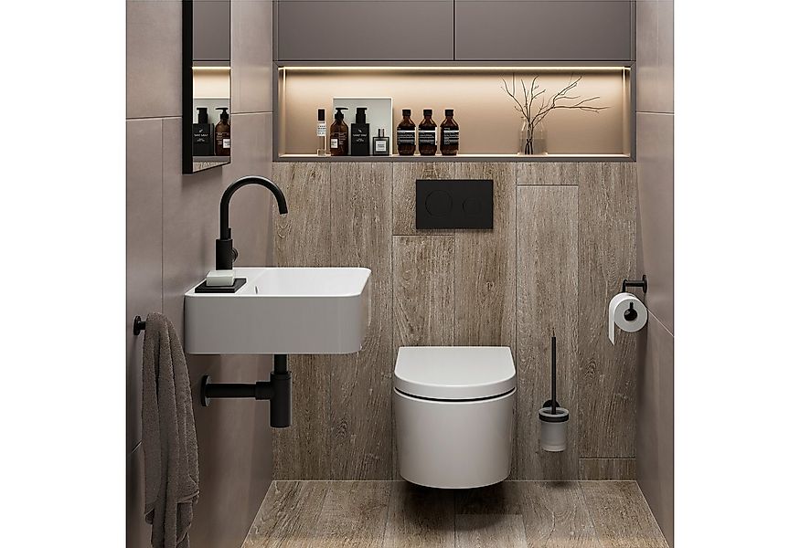 Lenz WC-Komplettset PERFECT FIT, wandhängend, (Gäste-Bad-Set Komplettes Gäs günstig online kaufen