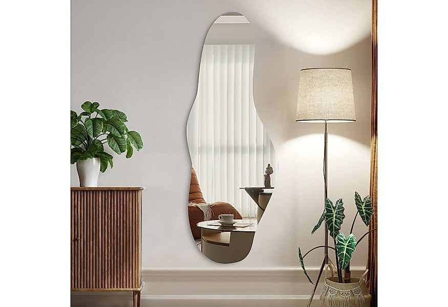 Boromal Spiegel gross Wandspiegel Asymmetrisch Rahmenlos für Wohnzimmer Sch günstig online kaufen