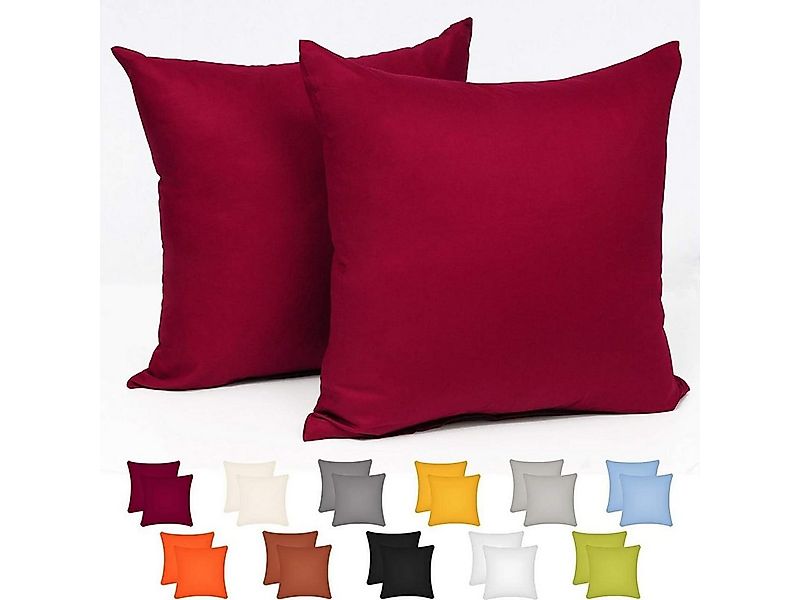 Woltu Kissenbezug, (2 Stück), Kissenhülle 100% Baumwolle mit Reissverschlus günstig online kaufen