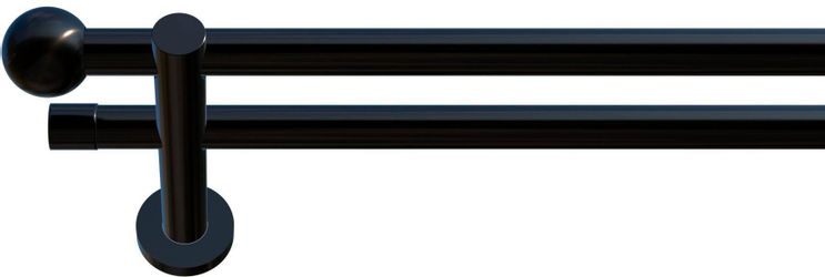 indeko Gardinenstange "Colombes" Ø 20 mm 2 läufig-läufig Wunschmaßlänge Kom günstig online kaufen