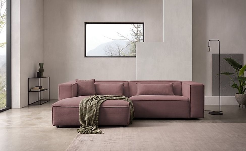 LeGer Home by Lena Gercke Ecksofa »PIARA mit Kedernaht, Cord, Leinenoptik o günstig online kaufen