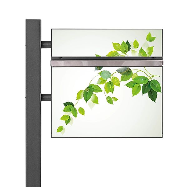 Banjado Standbriefkasten Anthrazit 45x120x16.5cm Groß Inkl. Montagematerial günstig online kaufen