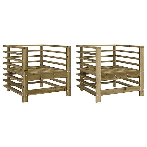 vidaXL Sofaelement Gartenstühle 2 Stk. Kiefernholz günstig online kaufen