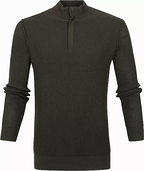 Suitable George Pullover Half Zip Dunkelgrün - Größe M günstig online kaufen