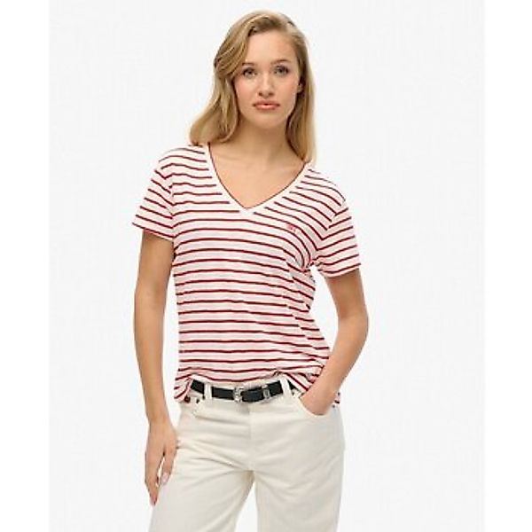 Superdry  T-Shirt T-shirt flammé à logo brodé et col V femme günstig online kaufen