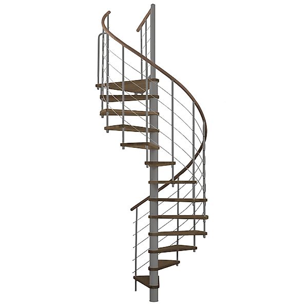 Minka Spindeltreppe  Venezia Walnuss Geschosshöhe bis 305 cm günstig online kaufen