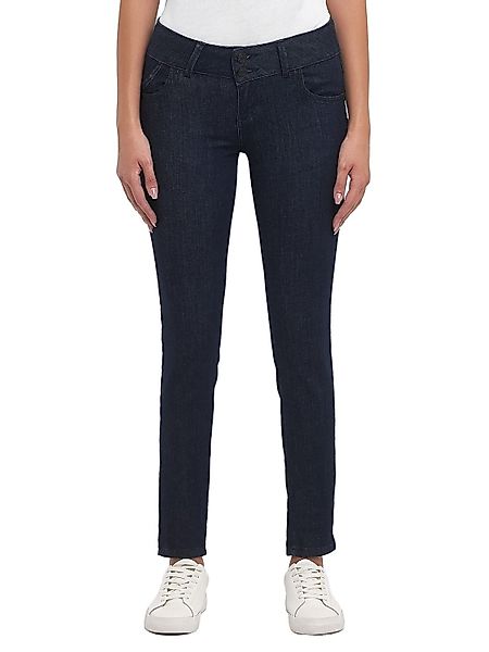 LTB Damen Jeans Molly M Super Slim Fit - Blau - Rinsed Wash günstig online kaufen