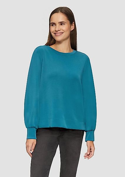 s.Oliver Sweatshirt Sweatshirt Scuba-Sweatshirt mit weiten Ärmeln günstig online kaufen
