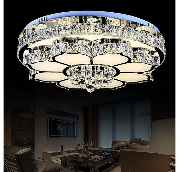Eurohandisplay LED Deckenleuchte LED Pendelleuchte Kristall Fernbedienung D günstig online kaufen