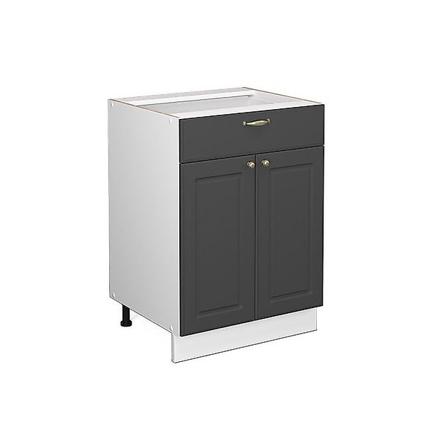 Vicco Badschrank Fame-Line Anthrazit-Gold/Weiß 60 x 82 cm mit Schublade ohn günstig online kaufen