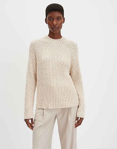 someday Strickpullover TOLIEN Slim mit Wollanteil Schmaler Rippstrickpullov günstig online kaufen