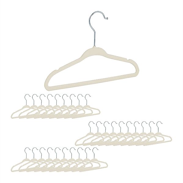 relaxdays Kleiderbügel Kinderkleiderbügel Samt, (30er Set, günstig online kaufen