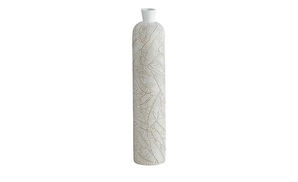 HOME STORY Deko Vase   ¦ weiß ¦ Polyresin (Kunstharz) ¦ Maße (cm): H: 75  Ø günstig online kaufen