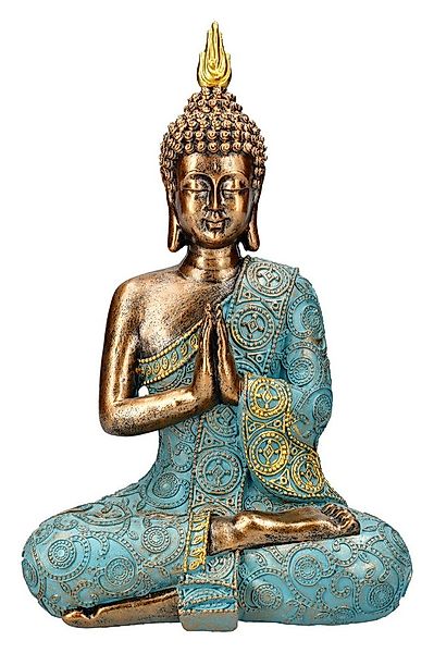 Figuren Shop GmbH Dekofigur Buddha Figur - Mint grün - Mythologie Dekofigur günstig online kaufen
