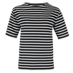 modAS Kurzarmshirt Bretonisches Damen-T-Shirt Ringelshirt U-Boot günstig online kaufen
