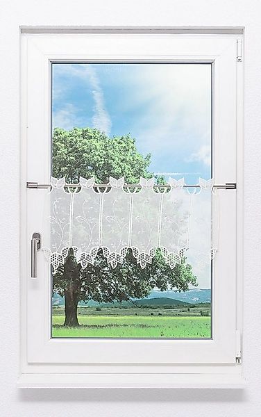 LYSEL® Scheibengardine Blätterranke (1 St), transparent, HxB 30x43.2cm günstig online kaufen