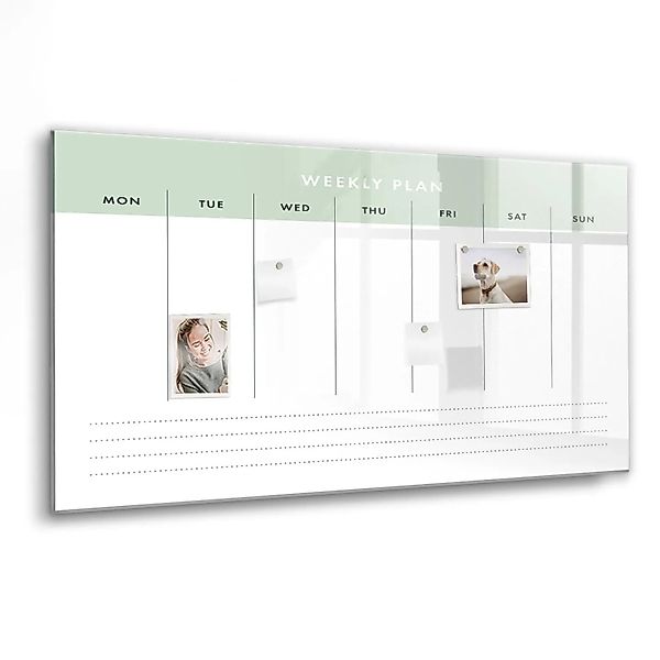 Tulup Glas Magnettafel Wochenplaner 120x60 cm Magnettafel Zum Beschriften S günstig online kaufen