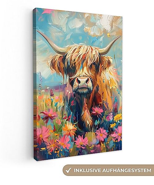 OneMillionCanvasses® Leinwandbild Schottische Hochländer - Natur - Farbenfr günstig online kaufen
