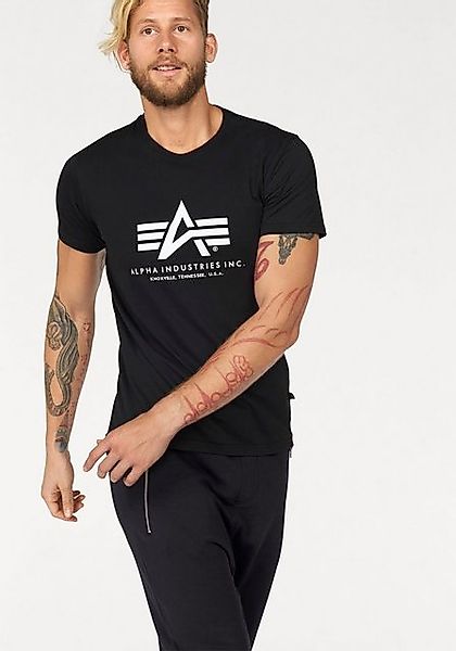 Alpha  T-Shirts & Poloshirts Basic T Schwarz günstig online kaufen