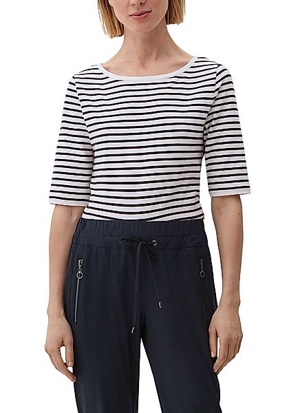 s.Oliver BLACK LABEL T-Shirt mit gestreifter günstig online kaufen