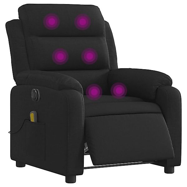 vidaXL Sessel Massagesessel Elektrisch Schwarz Stoff günstig online kaufen