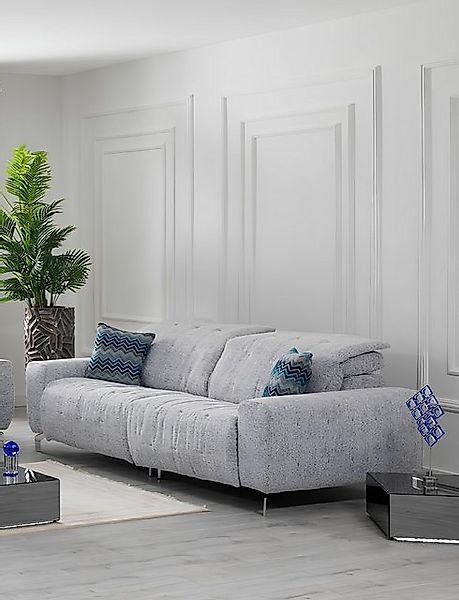 JVmoebel 3-Sitzer Sofa 3 Sitzer Sofa Couch Polster Wohnzimmer Grau 230cm Ve günstig online kaufen
