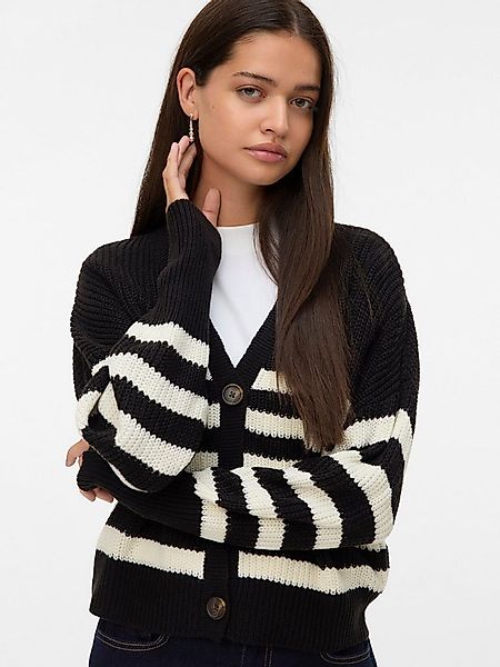 Vero Moda Strickjacke VMLEA LS V-NECK CUFF CARDIGAN NOOS Rippstrick günstig online kaufen