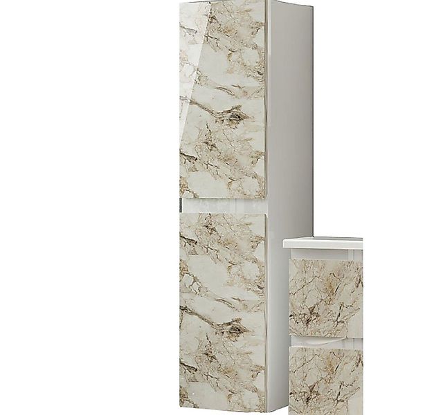 Homeline Hängeschrank Hängeschrank hochschrank Weiß / Beige Badezimmerschra günstig online kaufen