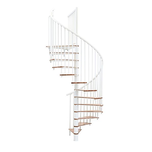 Minka Spindeltreppe Switch Ø 140 cm Buche-Weiß Raumhöhe bis 295 cm günstig online kaufen