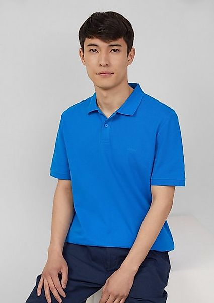 s.Oliver Kurzarmshirt Poloshirt aus Baumwollpiqué Logo günstig online kaufen