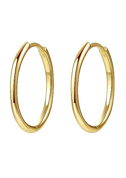 Hey Happiness Paar Creolen 925 Silber Damen, Vergoldet 18K Roségold, Basic günstig online kaufen