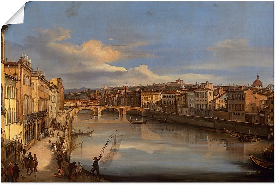 Artland Wandbild "Ein Blick auf den Arno", Florenz, (1 St.), als Leinwandbi günstig online kaufen