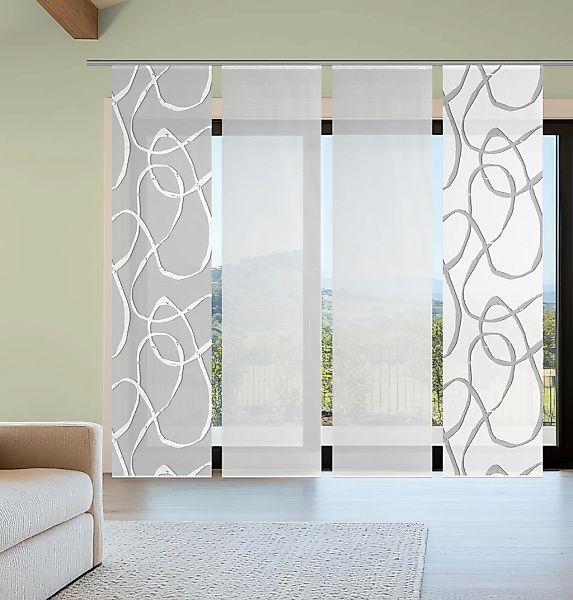 Vision S Schiebegardine "OPHELIA KOMBI" Paneelwagen 4 Stk. tlg. Schiebevorh günstig online kaufen