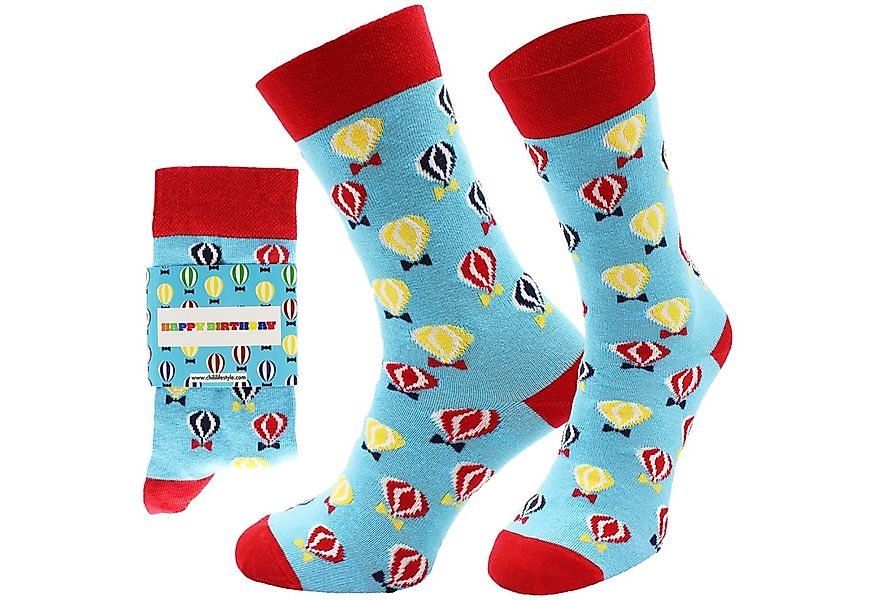 Chili Lifestyle Freizeitsocken HAPPY Lustige Socken mit Spruch Banderole al günstig online kaufen
