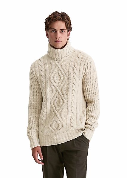 Marc OPolo Rollkragenpullover "mit markantem Zopfmuster" günstig online kaufen